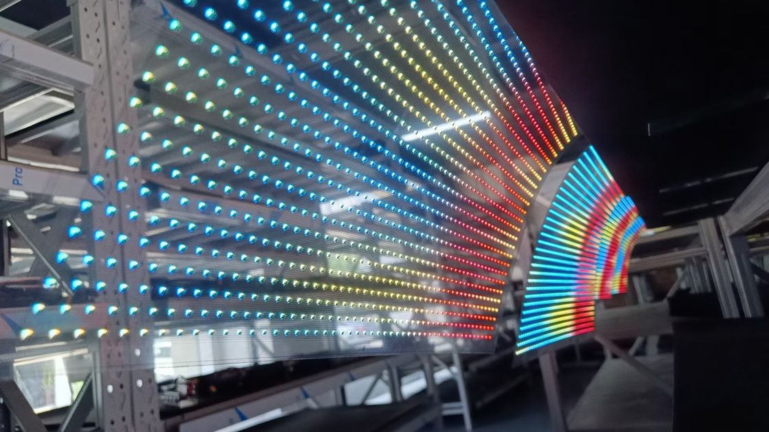 P6 P10 Διαφανής οθόνη LED Ευέλικτο πλήρες χρώμα για εσωτερικά
