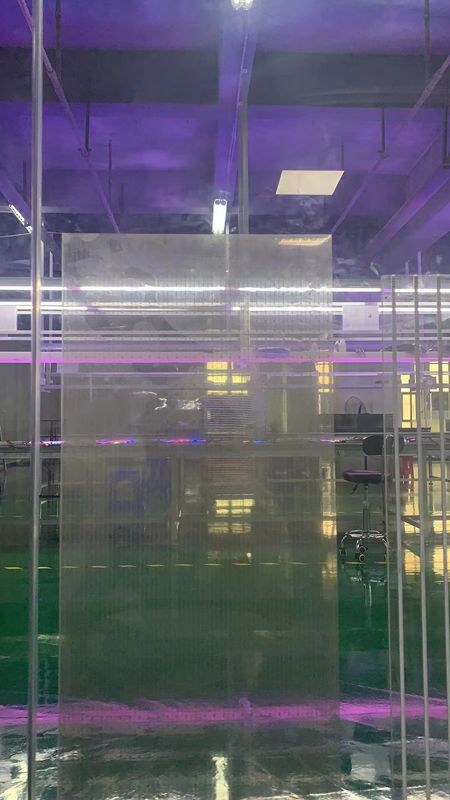 Πυρόστερη εσωτερική διαφανής σήμανση LED, Πολυχρωματική διαφανής οθόνη ταινίας LED
