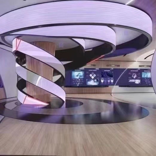 Στρογγυλή λεπτή ευέλικτη οθόνη οθόνης LED P1.8 P2 P2.5 P3 πλήρες χρώμα